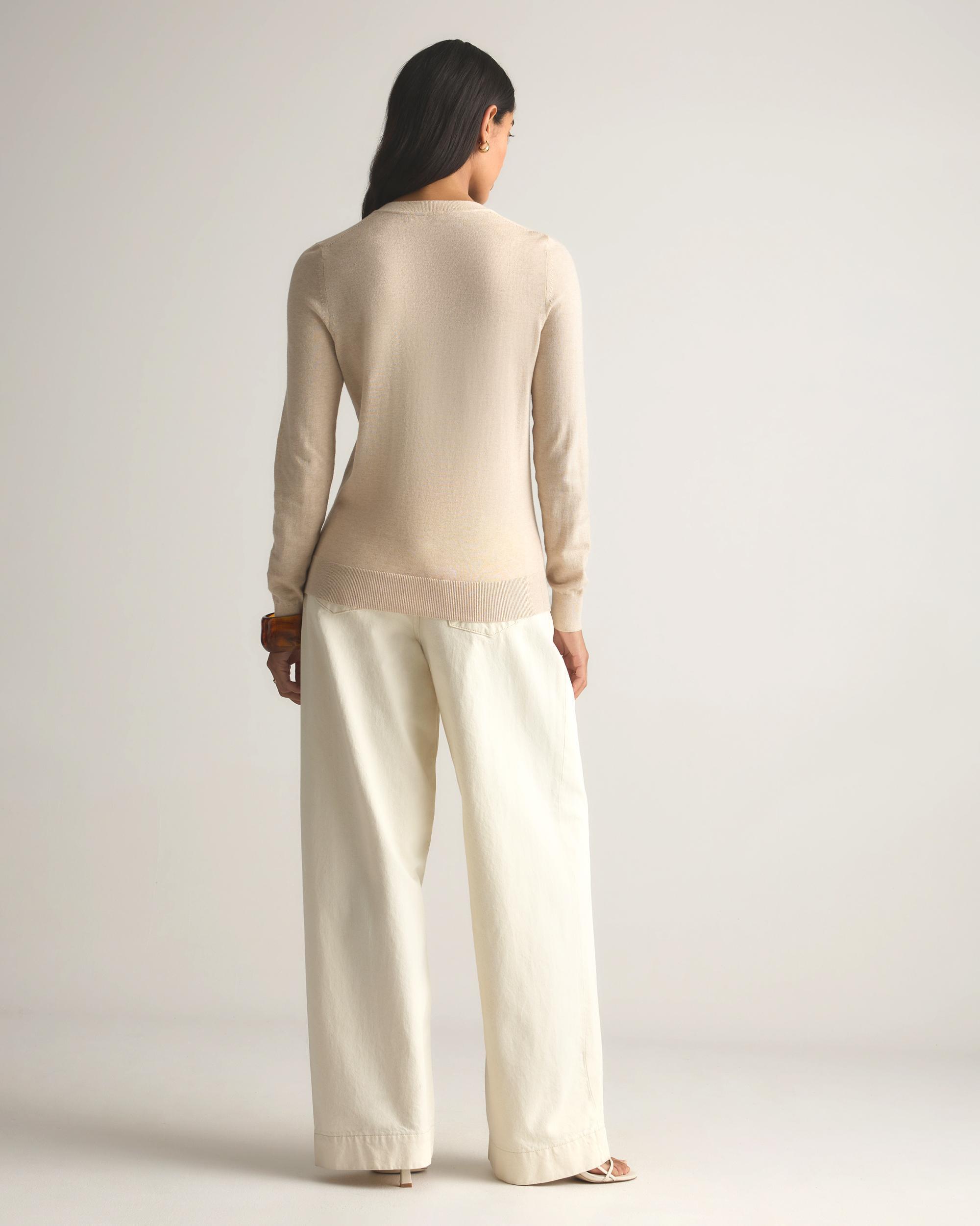 Quince | Women's Lightweight Cotton Cashmere V-Neck Sweater Organic Cotton Product Image