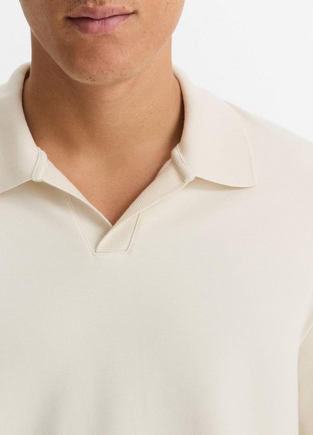 Mens Milano Pima Cotton-Blend Johnny-Collar Shirt, Bone, Size XL Vince Product Image