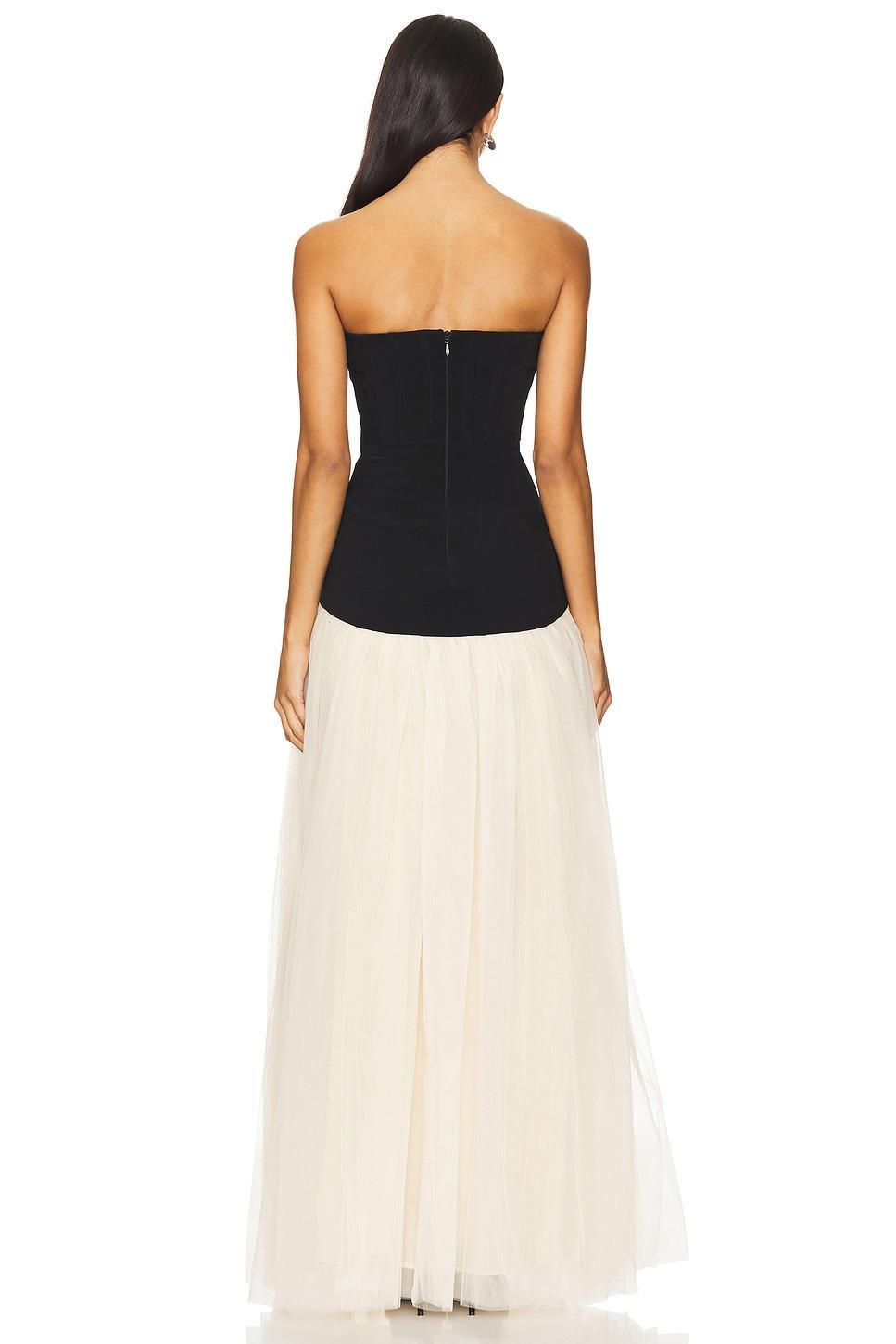 Lovers and Friends Alix Gown in Black & Vanilla Product Image