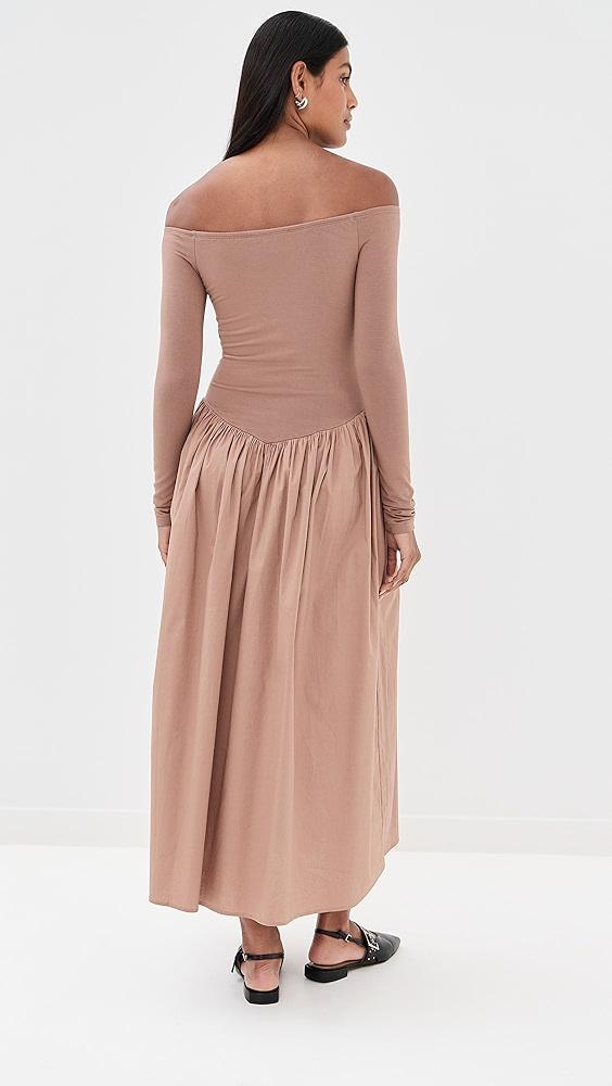LE BOP Colette Mixed Fabric Off Shoulder Dress | Shopbop Product Image