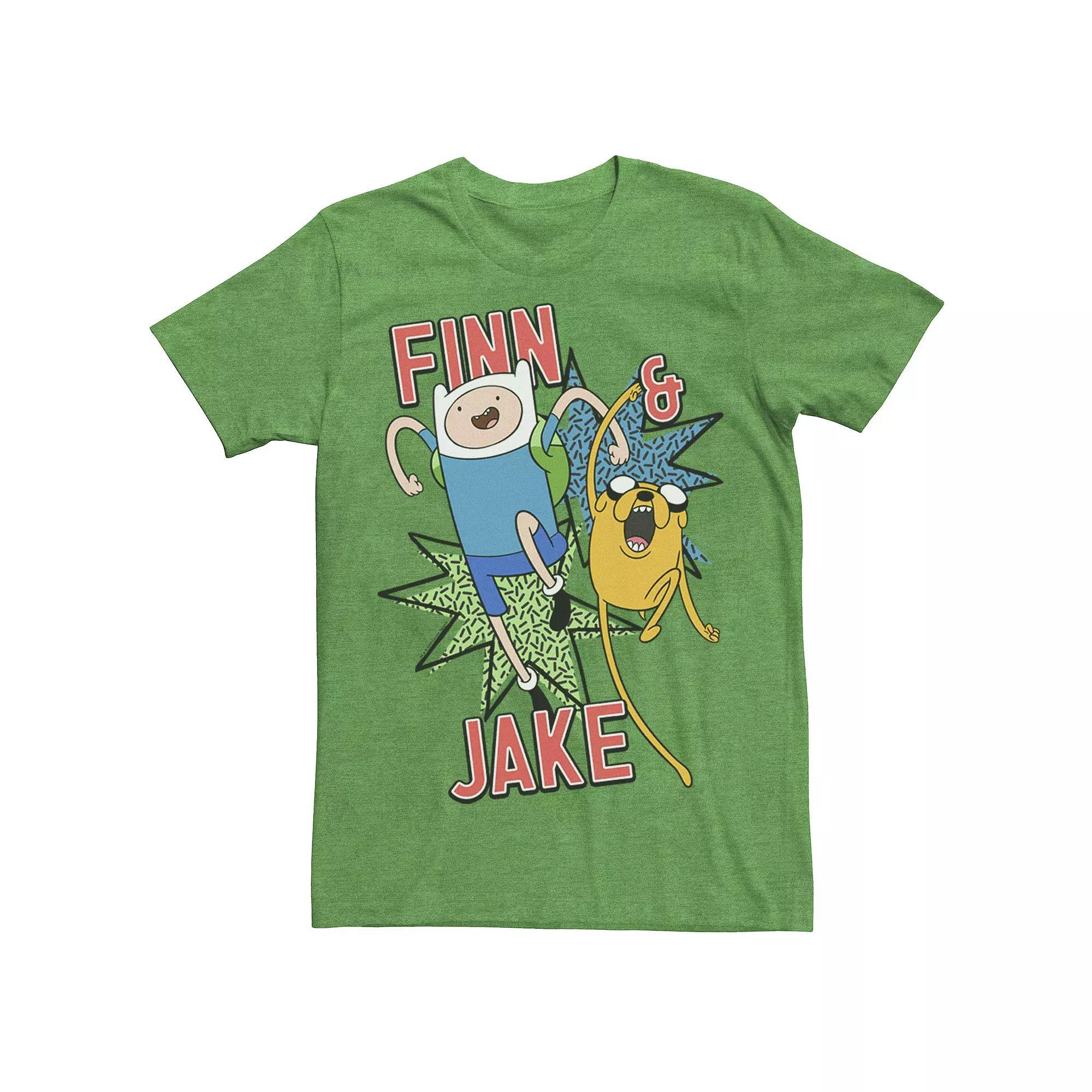 Men's Cartoon Network Adventure Time Finn & Jake Kapows Tee, Size: Small, Red Product Image