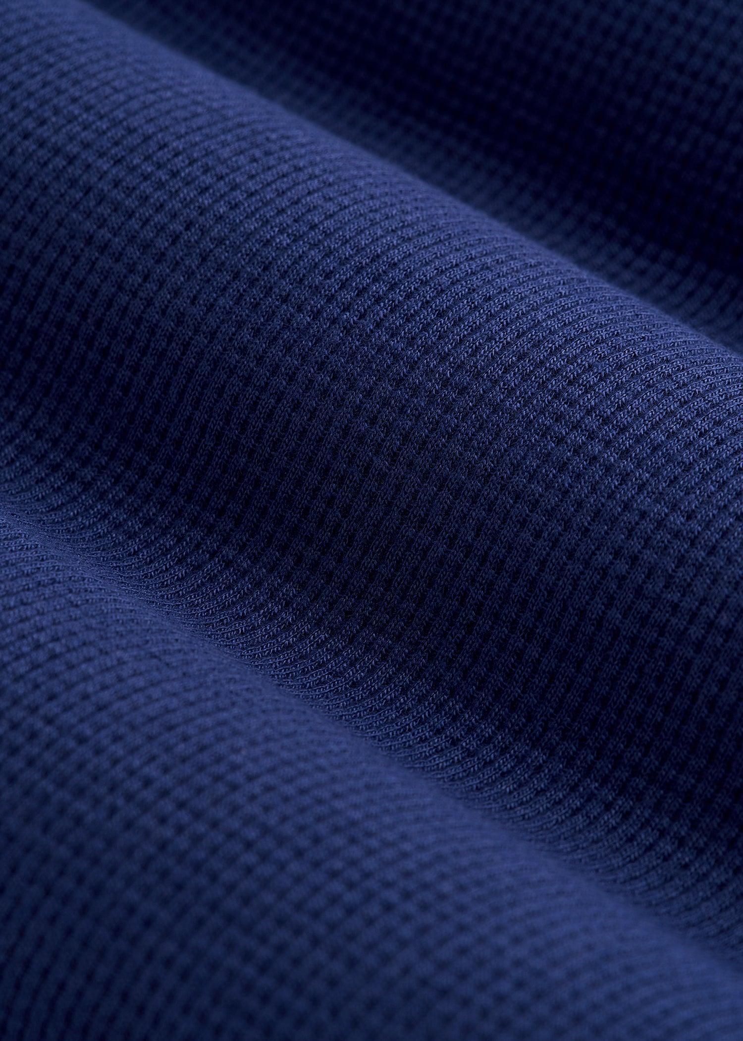 Open-Bottom Waffle Lounge Pants for Tall Women in Midnight Blue Product Image