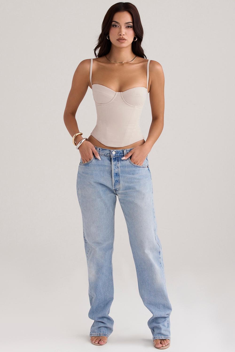 Shanna  oyster underwired corset - sale Product Image