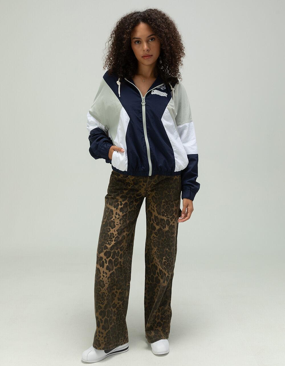 WEAR BY ERIN ANDREWS Dallas Cowboys Womens Windbreaker Jacket - NAVY Product Image