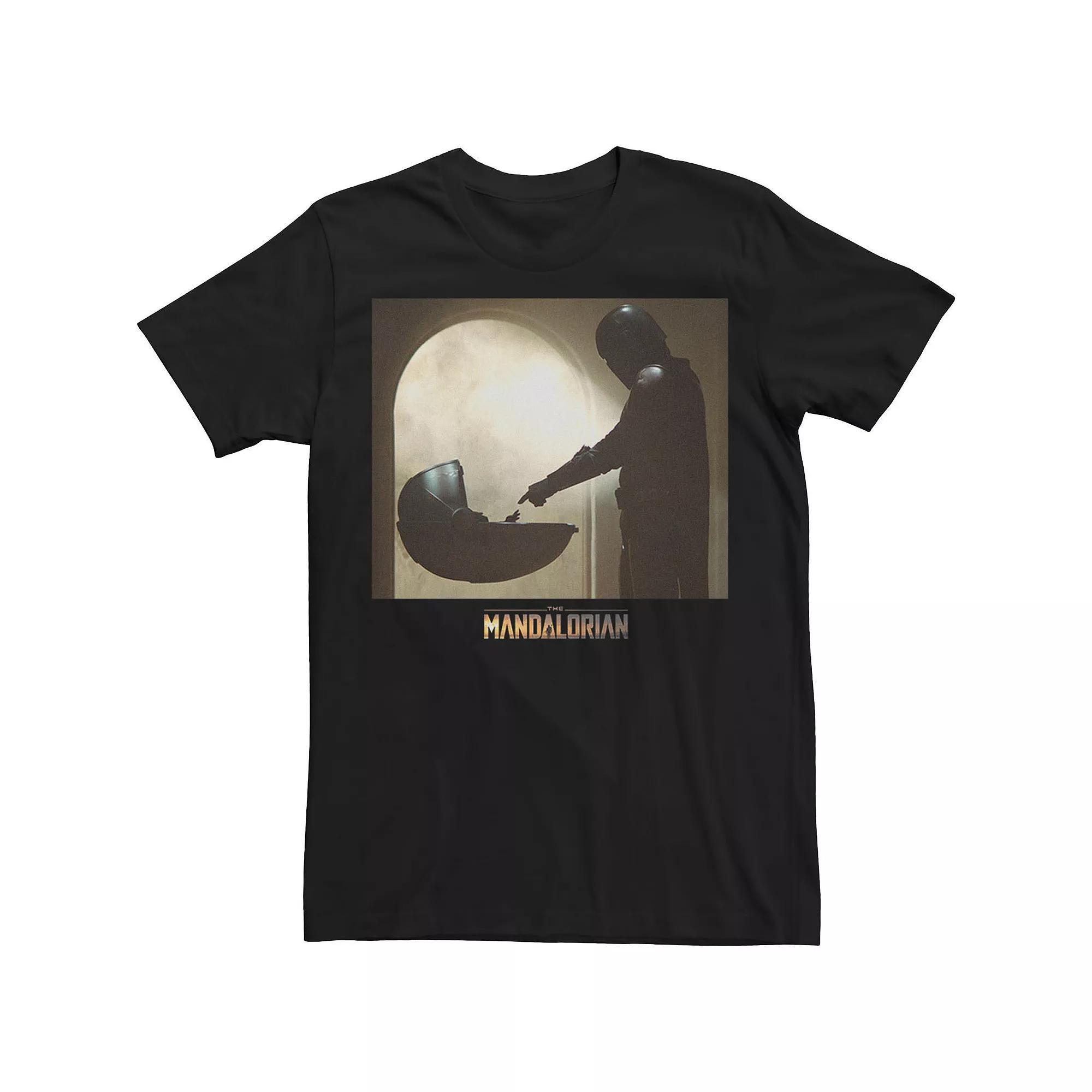 Big & Tall Star Wars The Mandalorian The Child Scene Logo Tee, Men's, Size: XL Tall, Black Product Image
