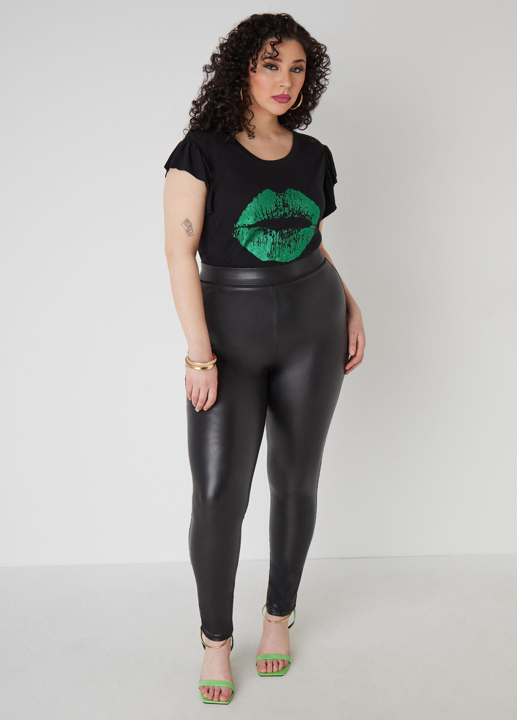 Lips Glittered Graphic Tee Product Image
