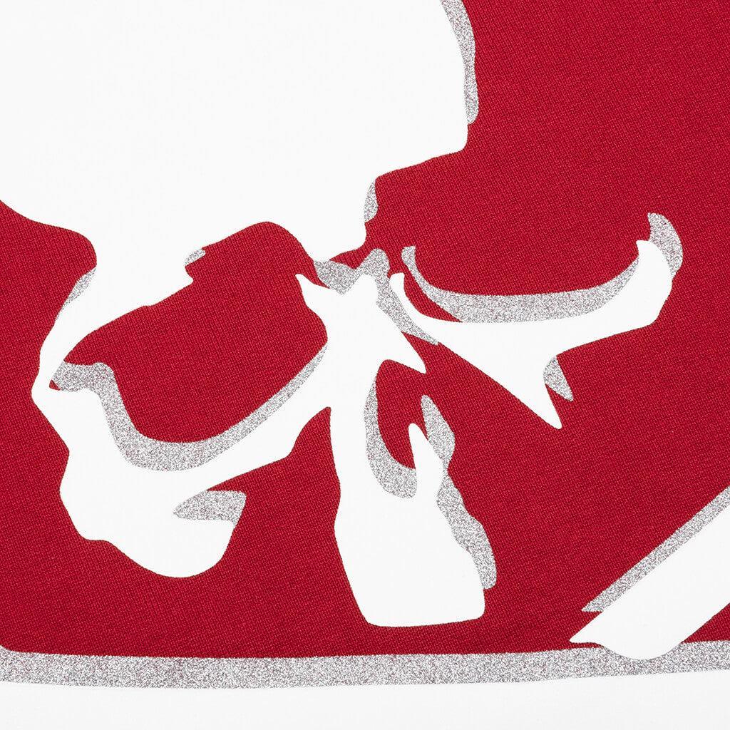 Logo and Skull Hoodie - Red Male Product Image
