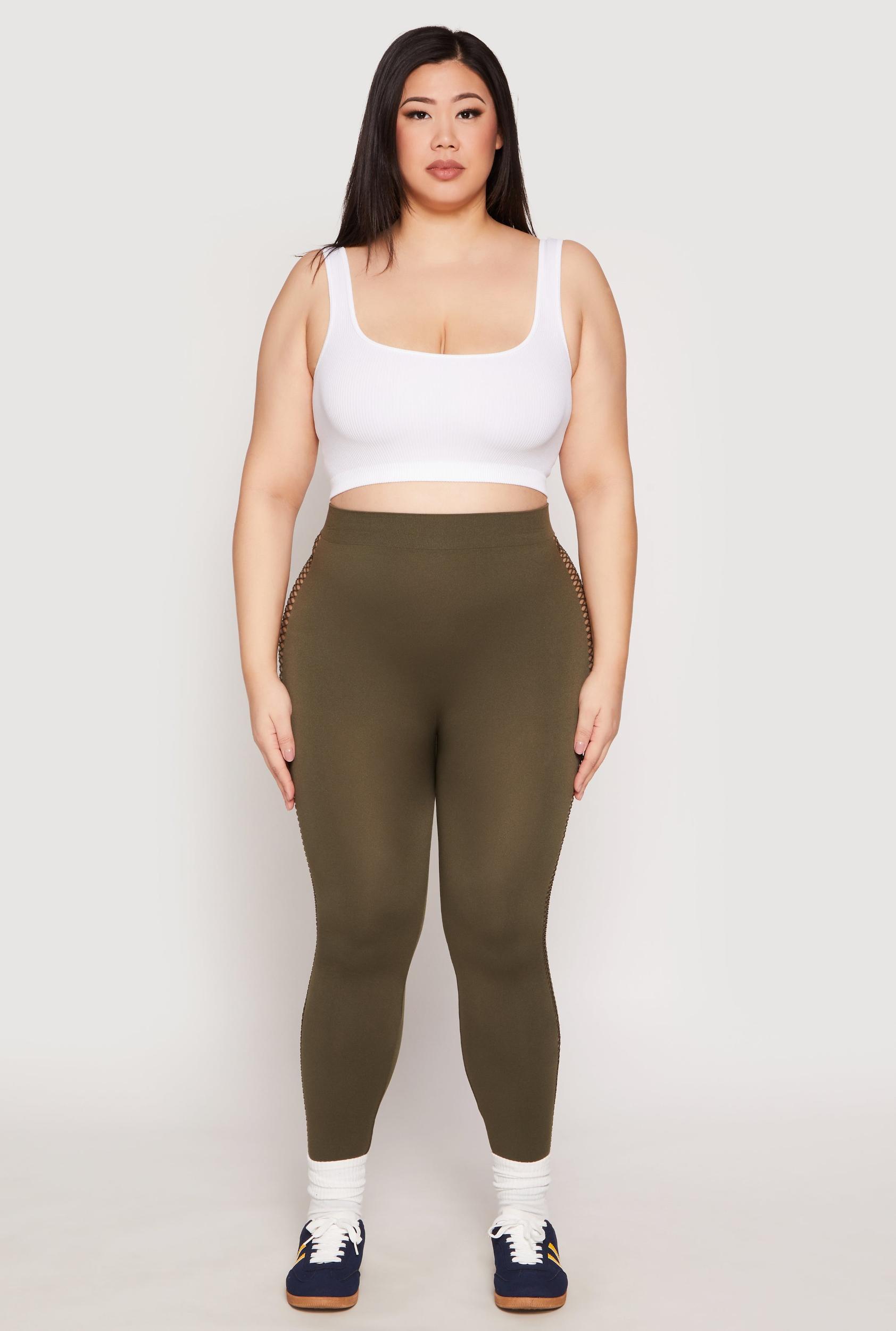 Womens Plus Size Seamless Cut Out Side Leggings Product Image
