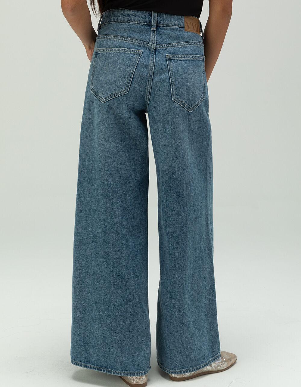 VERO MODA Annet Mid Rise Wide Leg Womens Jeans - DENIM Product Image