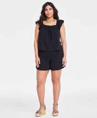 On 34th Womens Cotton Gauze Pull-On Shorts, Created for Macys Product Image