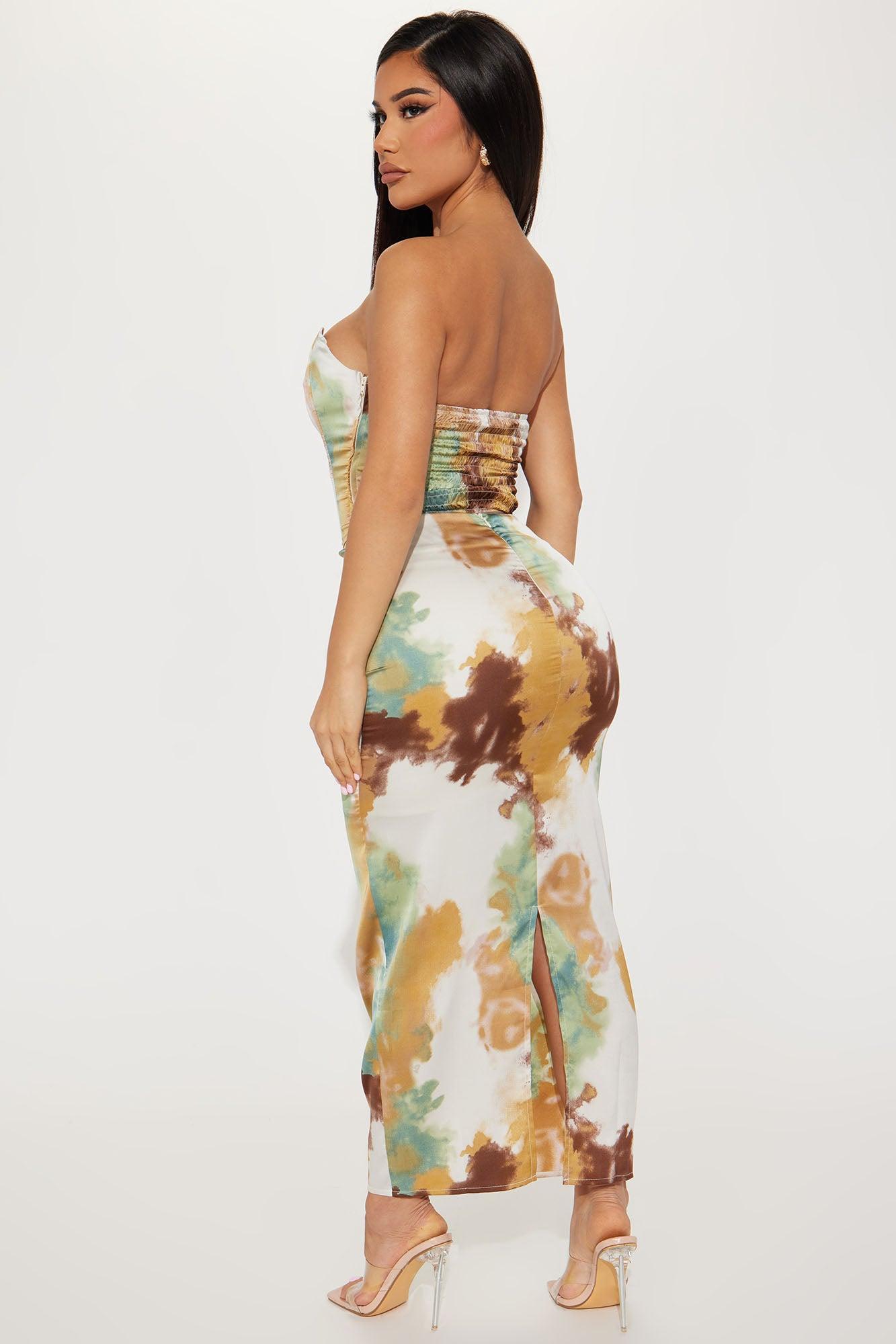 Here And Ready Skirt Set - Brown Combo Product Image