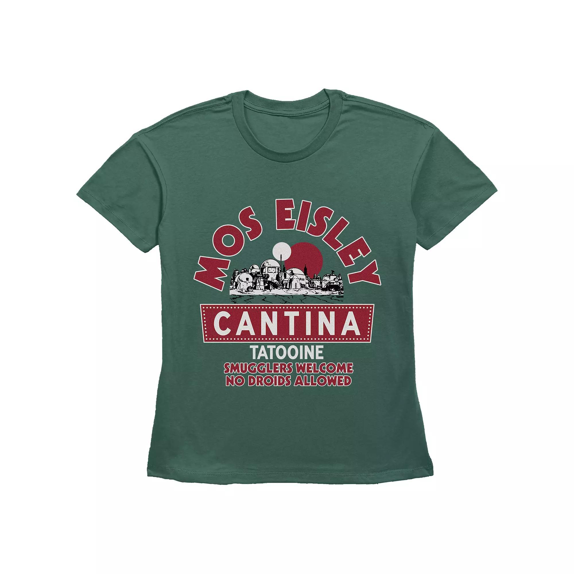Women's Star Wars Mos Eisley Cantina Tatooine Basic Fit Graphic Tee, Girl's, Size: Small, Green Product Image