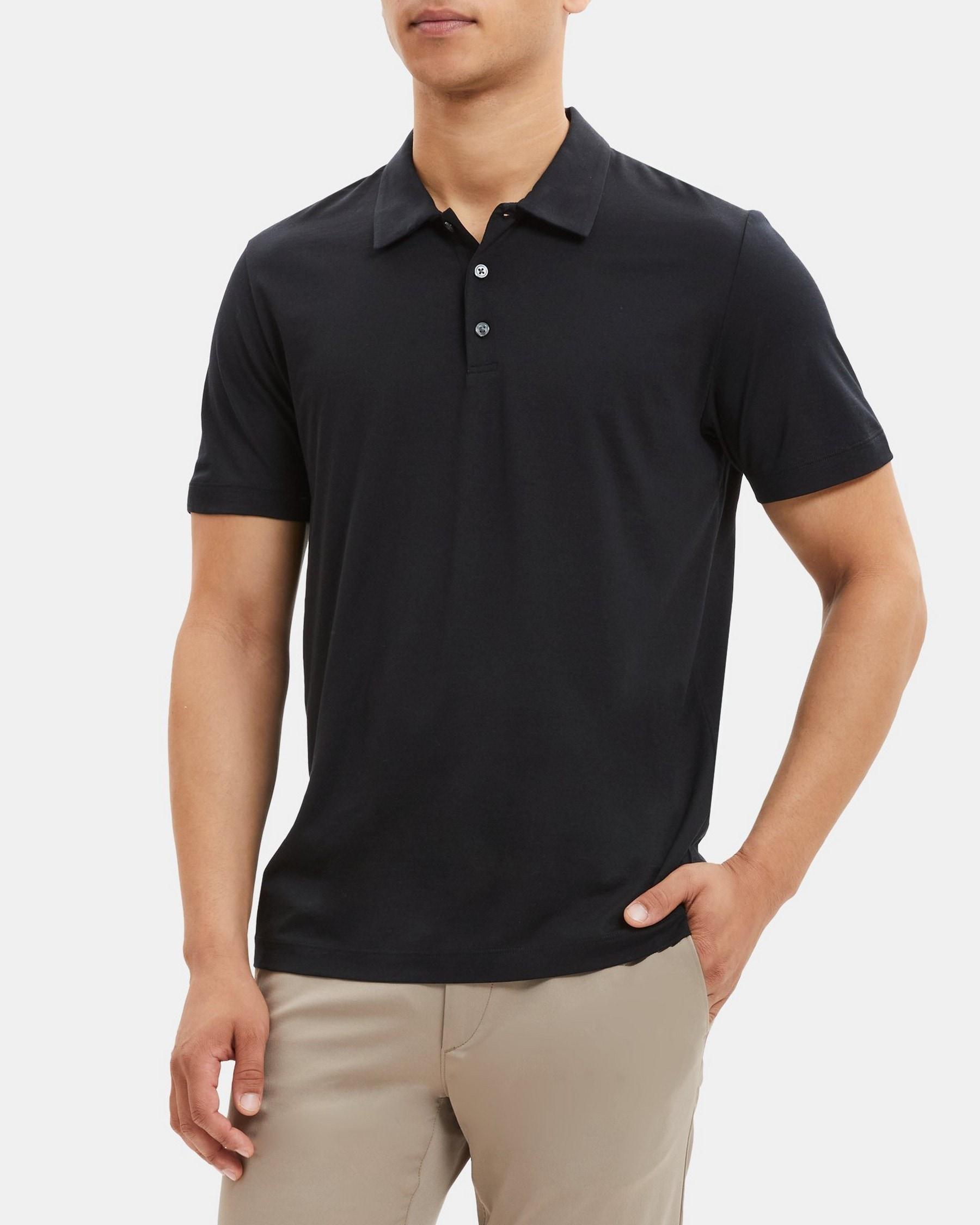 Polo Shirt in Silk-Cotton Product Image
