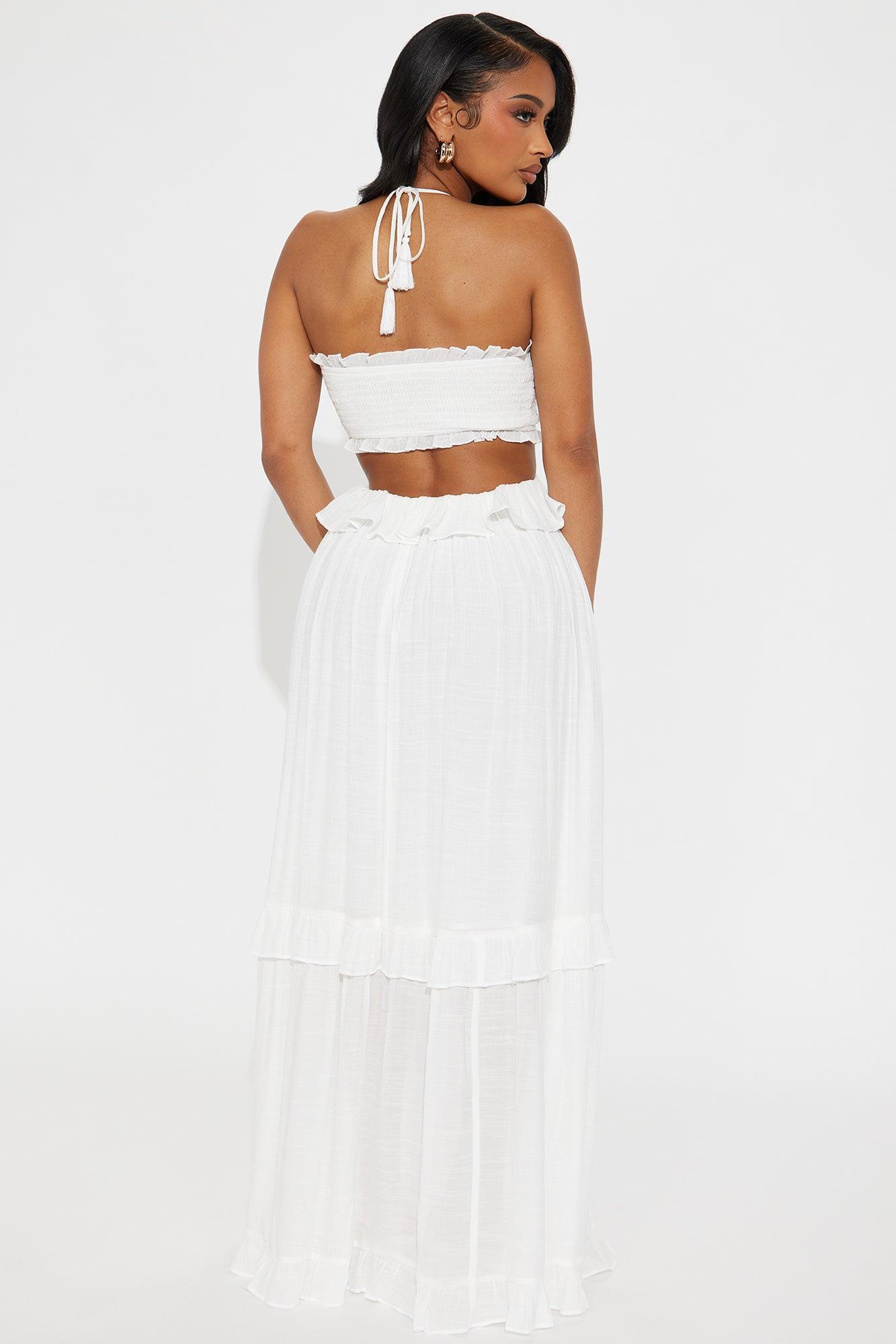 Solana Gauze Maxi Dress - White Product Image
