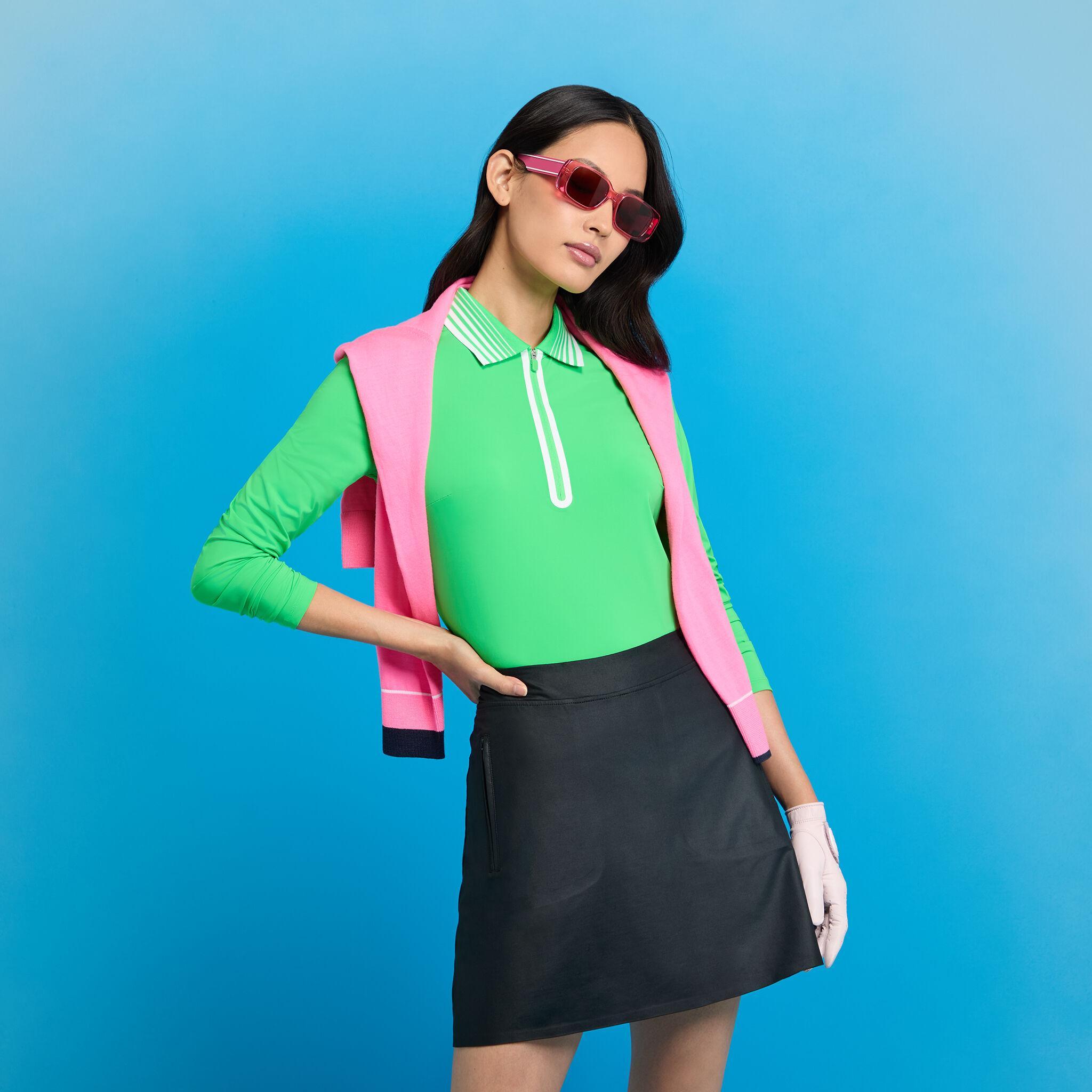 SILKY TECH NYLON QUARTER ZIP POLO Product Image