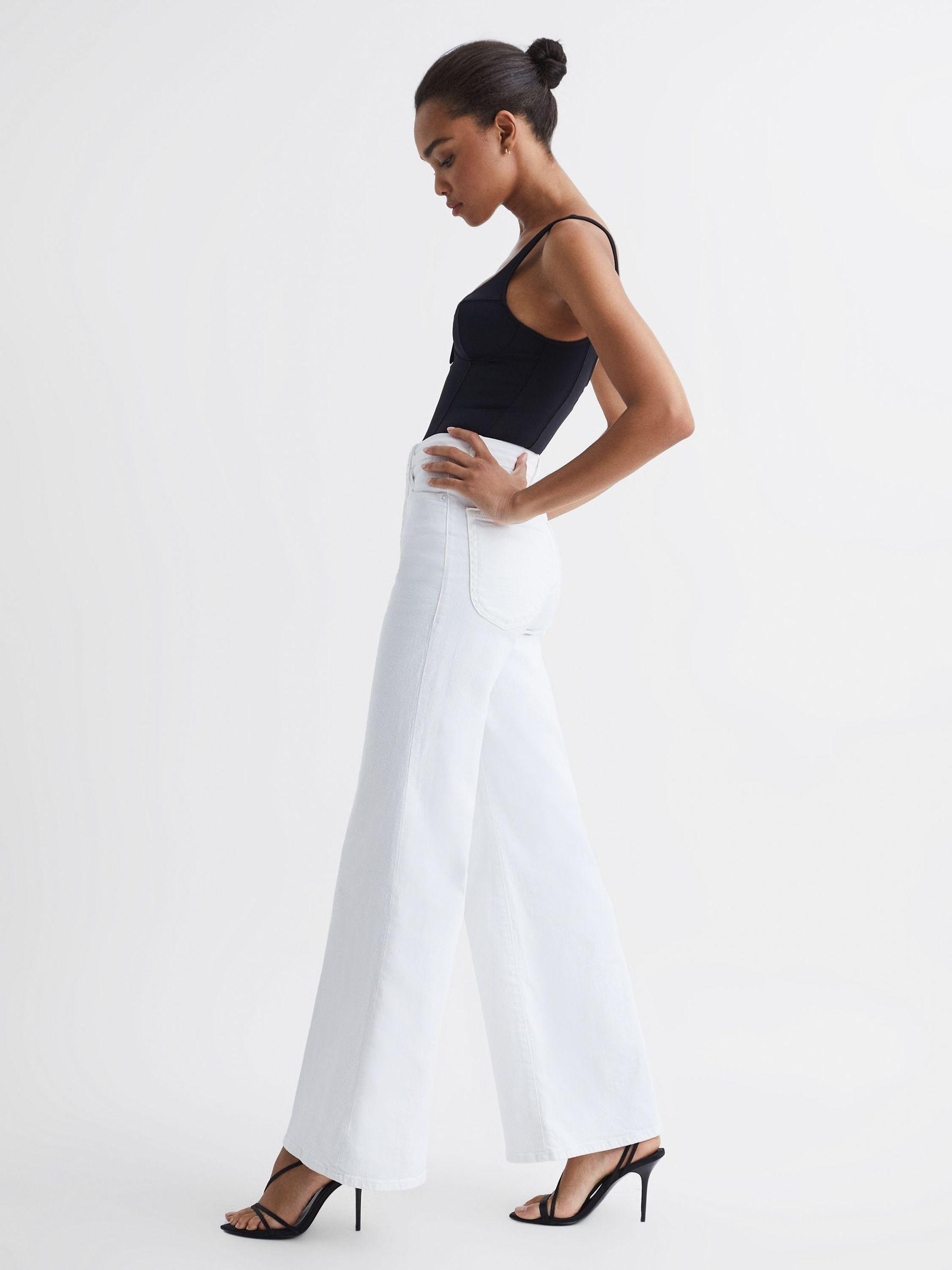 Good American Palazzo Jeans in White Product Image