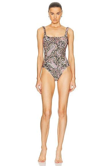 Etro One Piece Swimsuit in Black Product Image