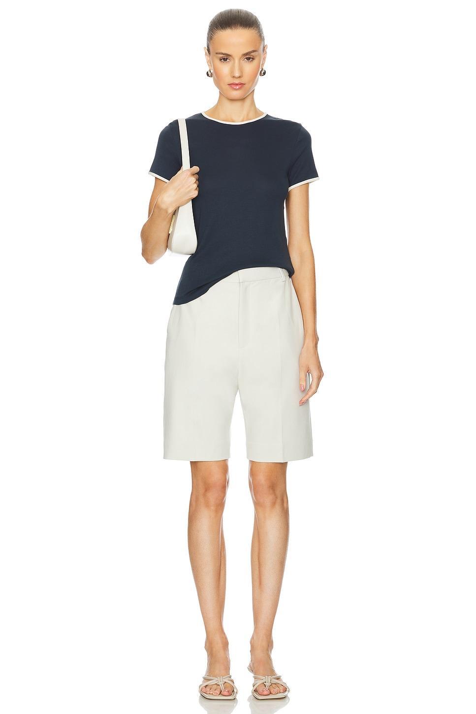 Tipped Short Sleeve Crew Vince Product Image