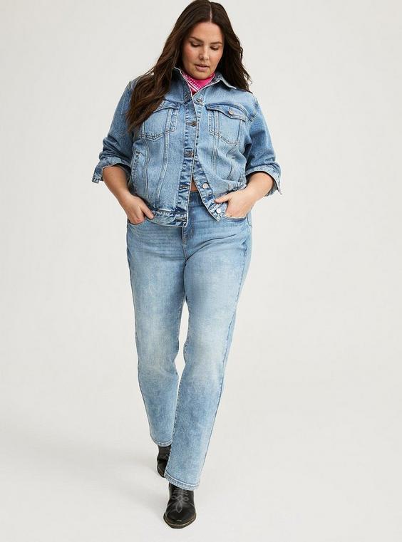 High-Rise Straight Leg Bombshell Straight Jeans Product Image