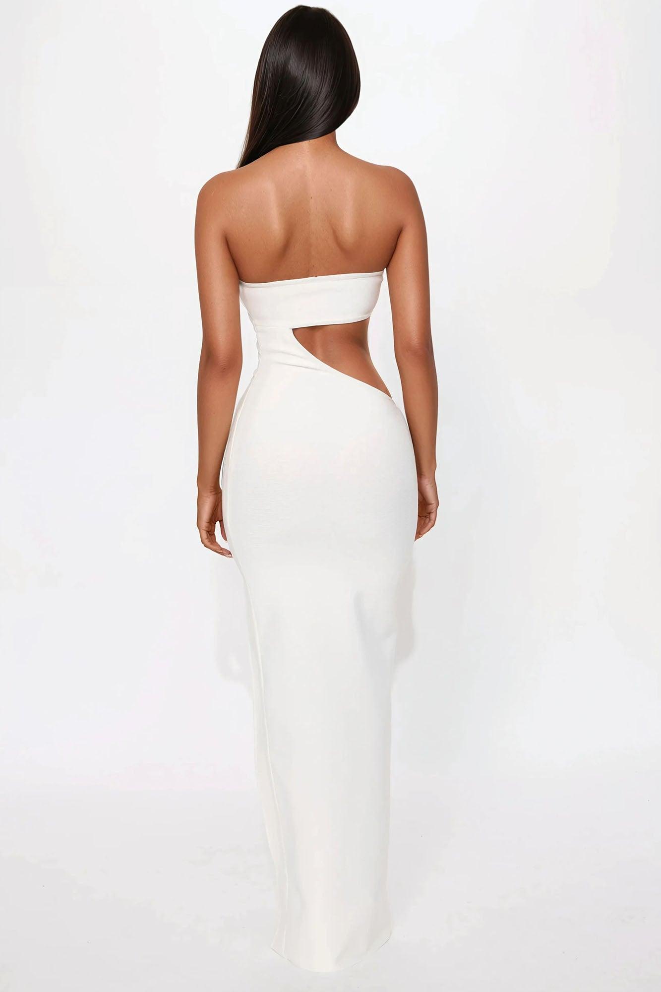 Nia Bandage Maxi Dress - White Product Image
