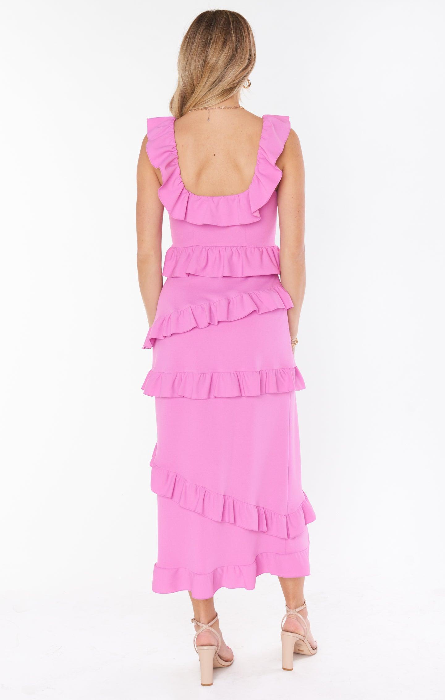 Greta Dress ~ Pink Lilac Stretch Product Image