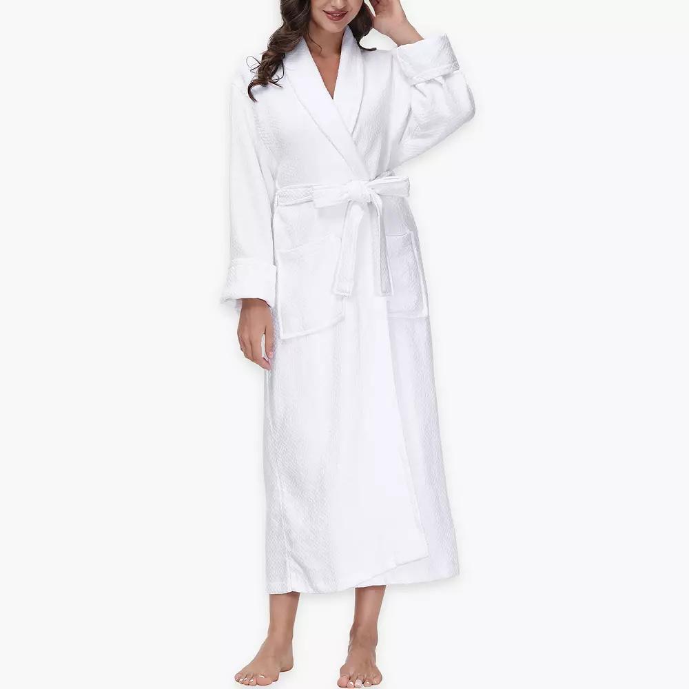 Womens INK+IVY Diamond Waffle Look Robe Pink Product Image