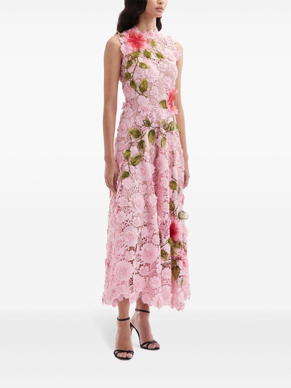 Hibiscus guipure sleeveless dress Product Image
