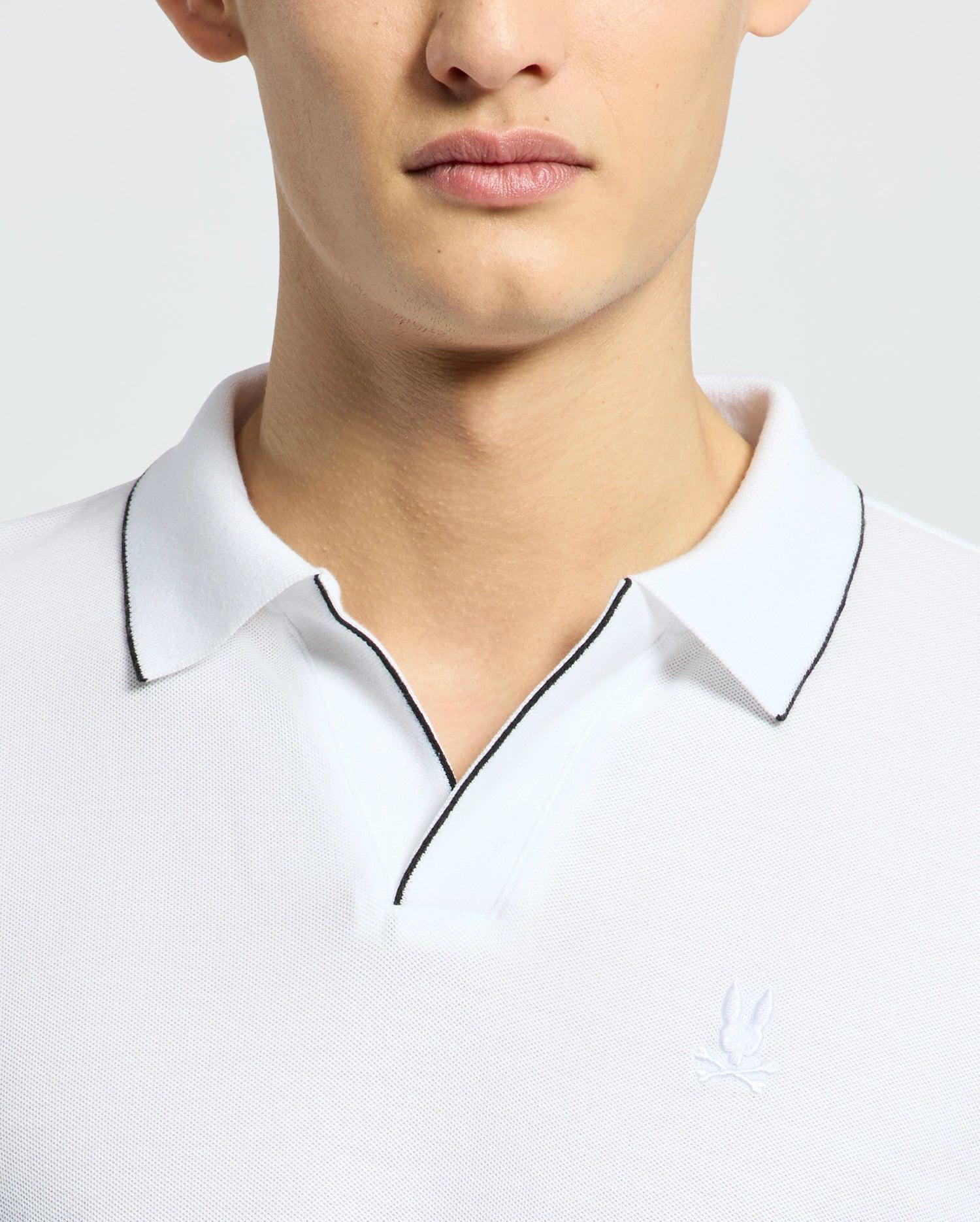 Men's East Hills Johnny Collar Polo 100 WHITE / S Product Image