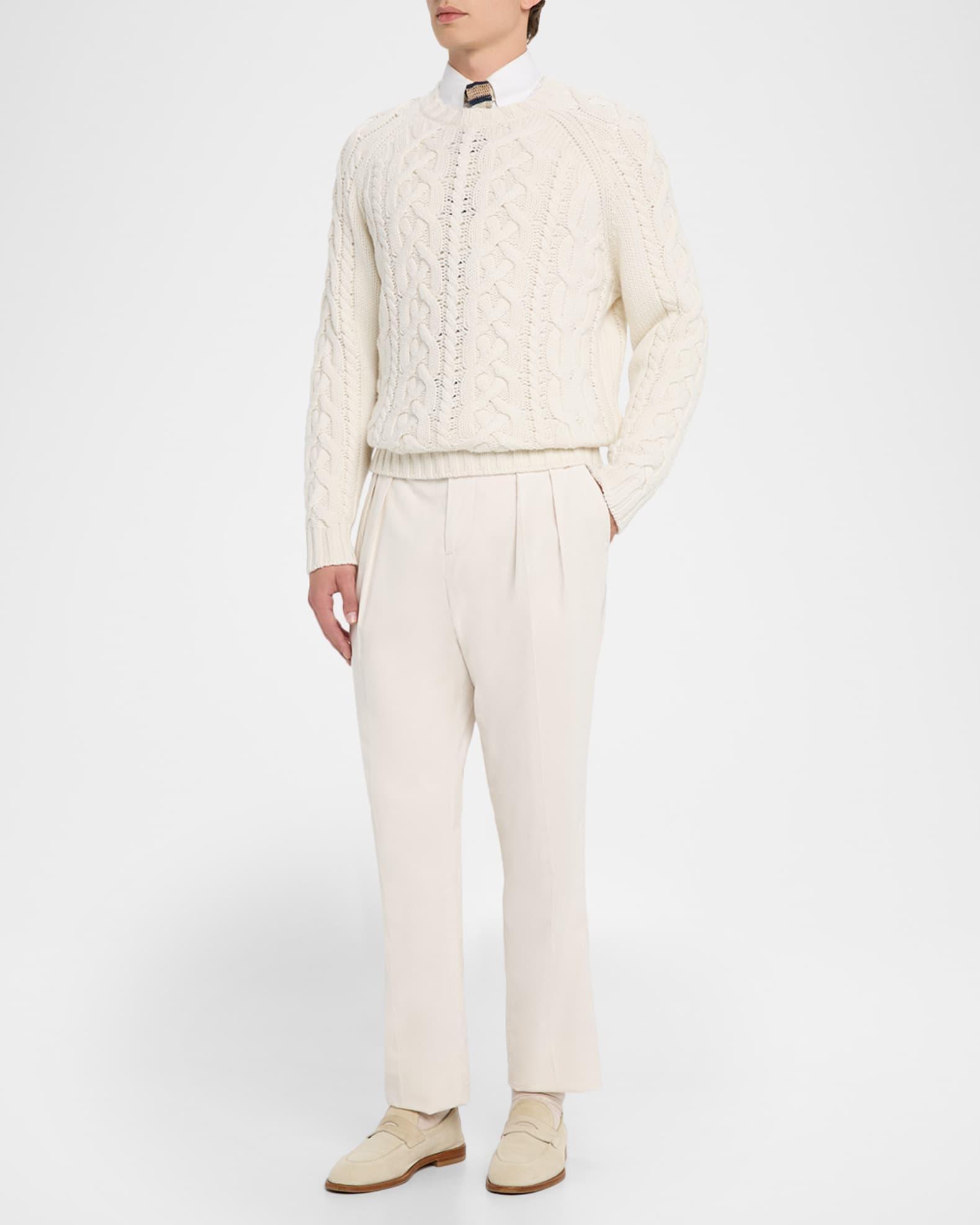 Men's High-Rise Corduroy Pleated Pants Product Image