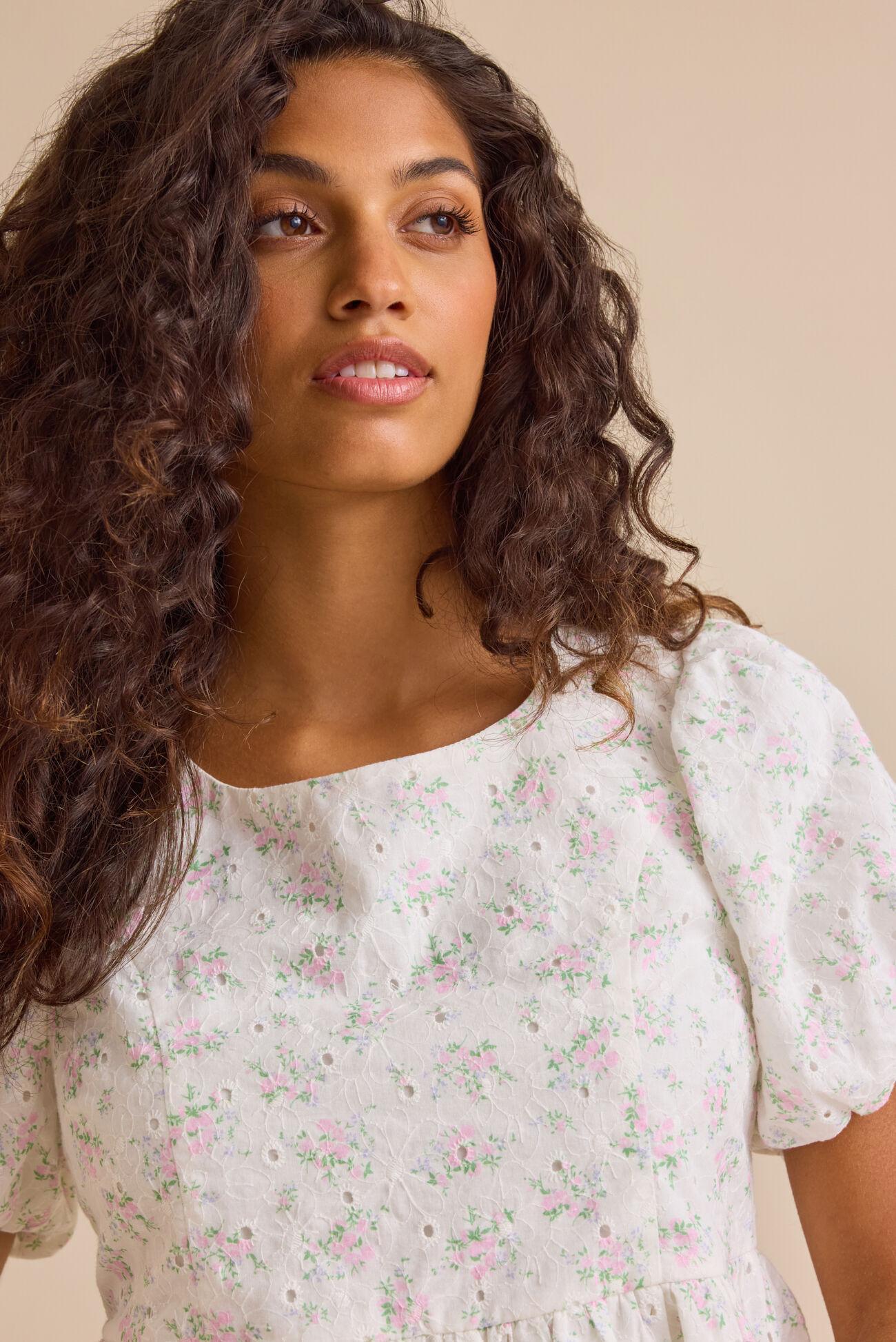 Rosalie Floral Eyelet Top Product Image