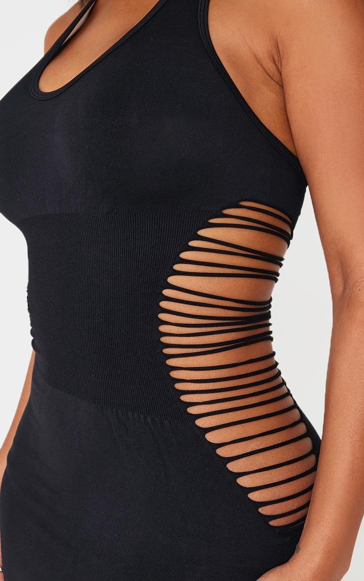 Shape Black Seamless Ladder Cut Out Halterneck Midaxi Dress Product Image