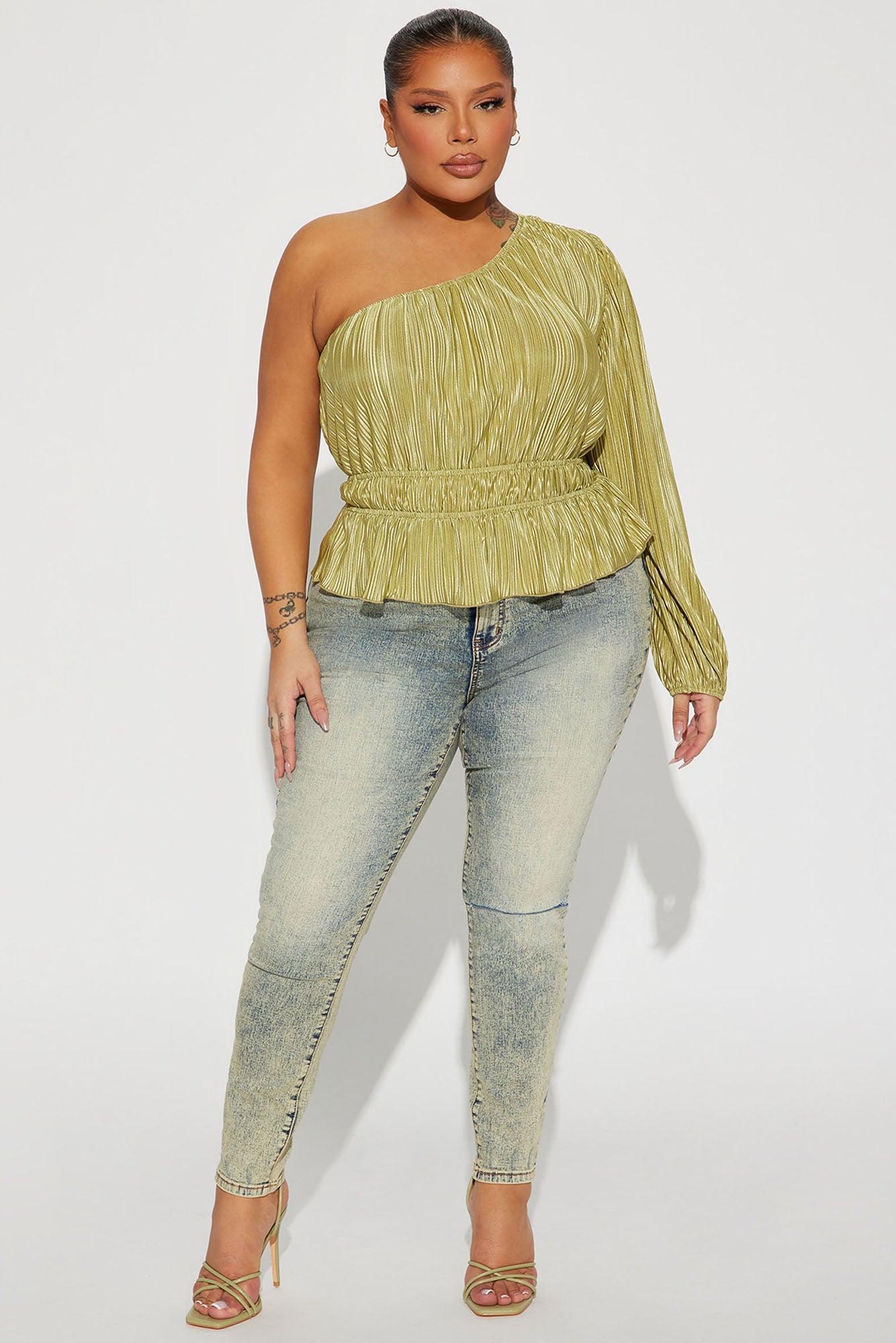 Don't Rush Tinted Stretch Skinny Jeans - Light Wash Product Image