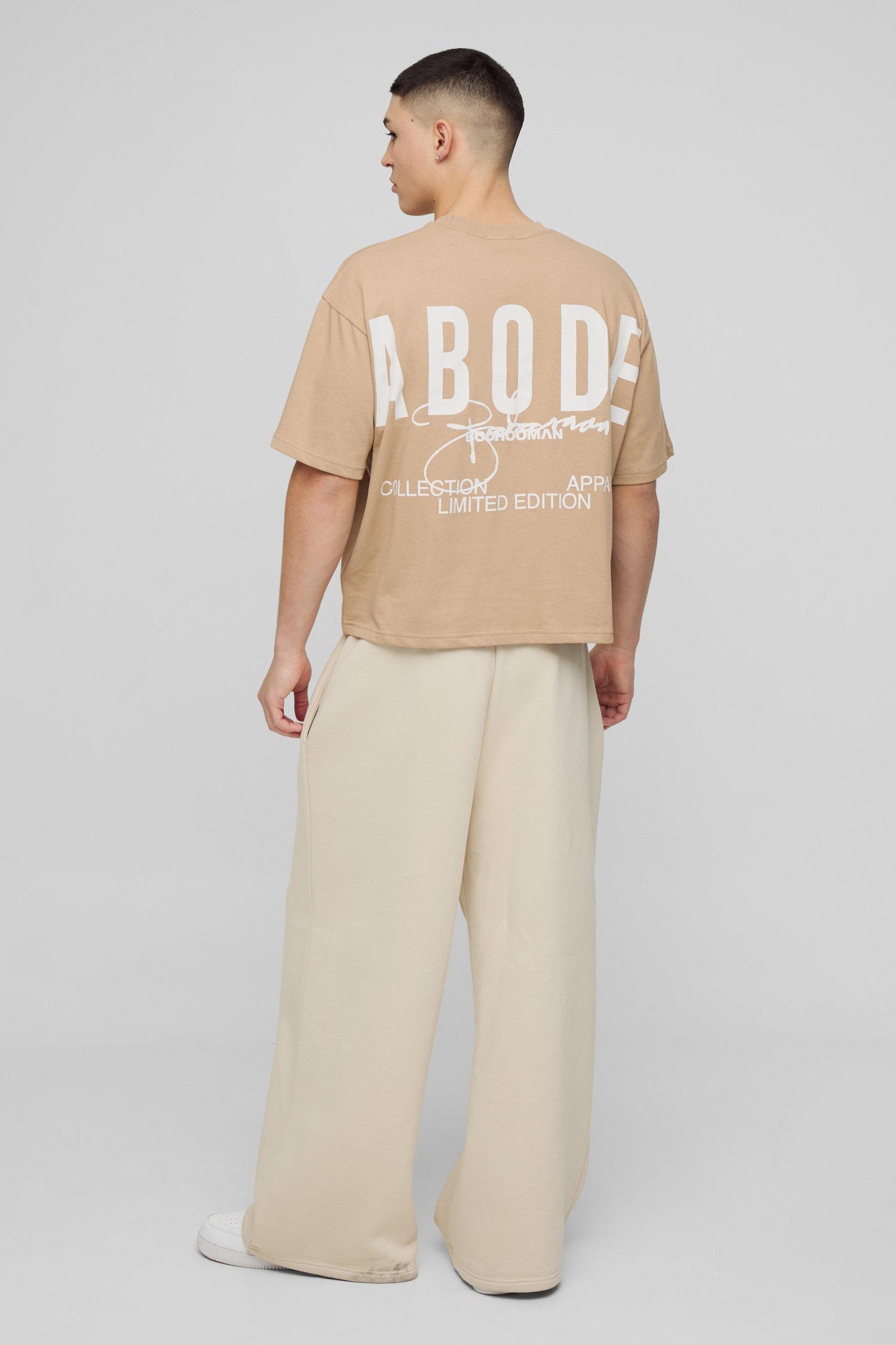 ABODE Heavyweight Oversized Boxy Print T-Shirt | boohooMAN USA Product Image