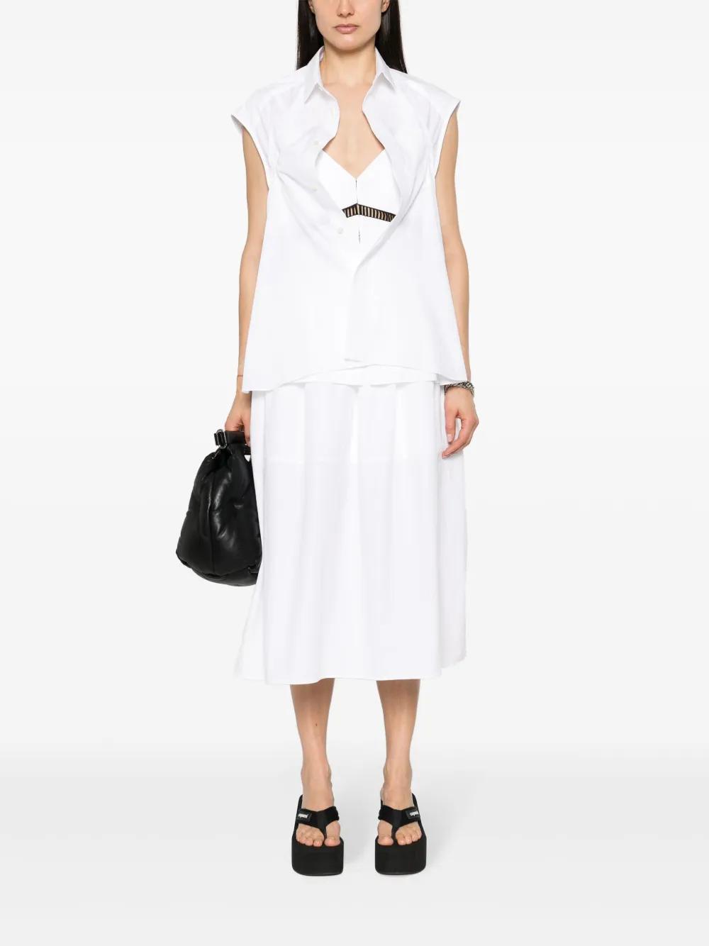 SACAI Layered-design Blouse In White Product Image