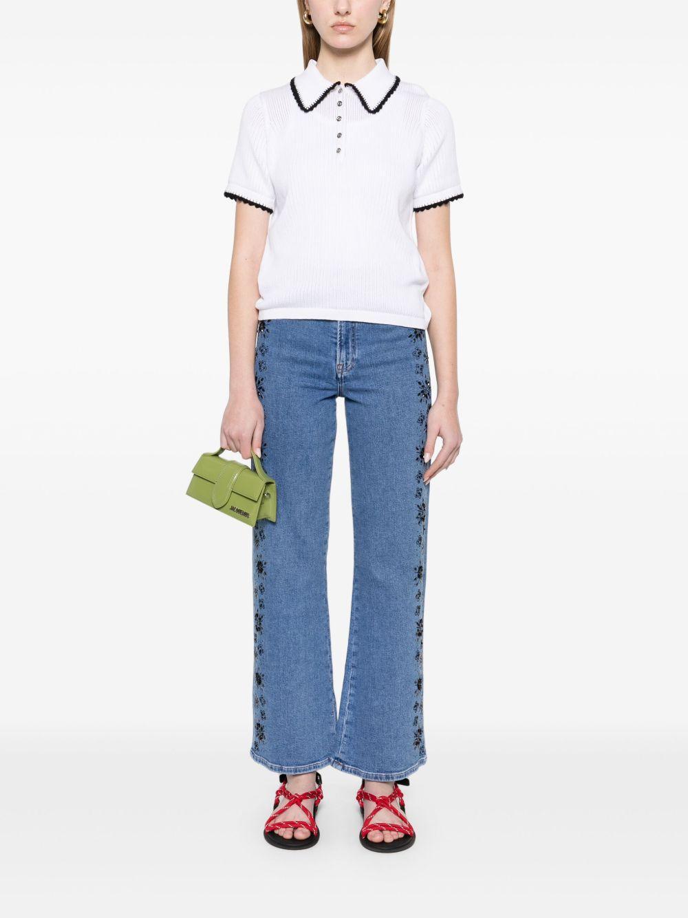 knitted polo top  Product Image