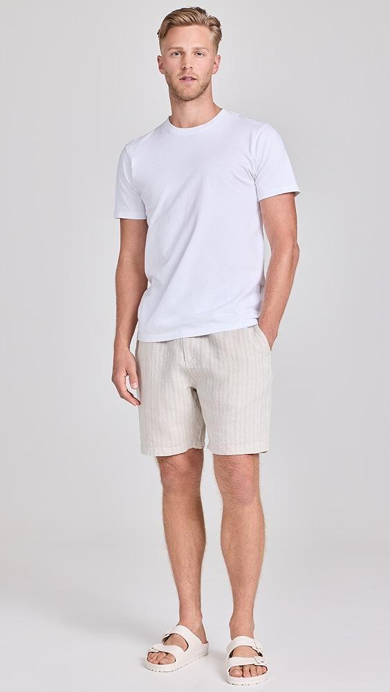 Wax London Kurt Linen Stripe Shorts 7" | Shopbop Product Image