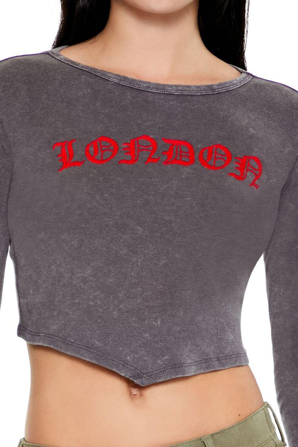 London V-Cut Cropped Tee | Forever 21 Product Image