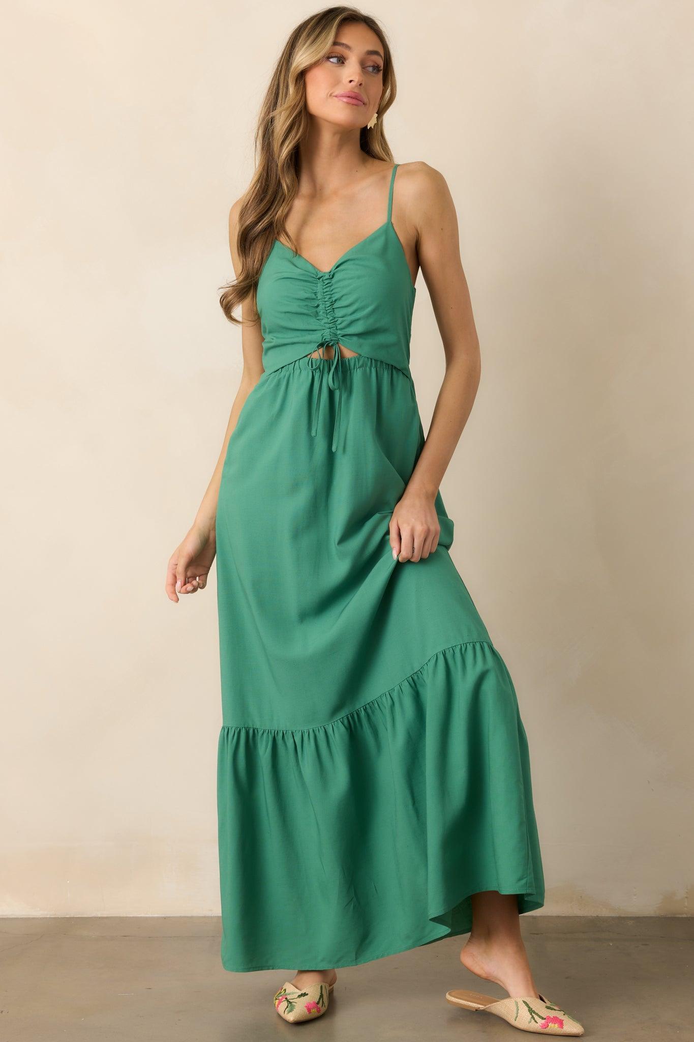 Z Supply Winslet Botanical Green Maxi Dress Product Image