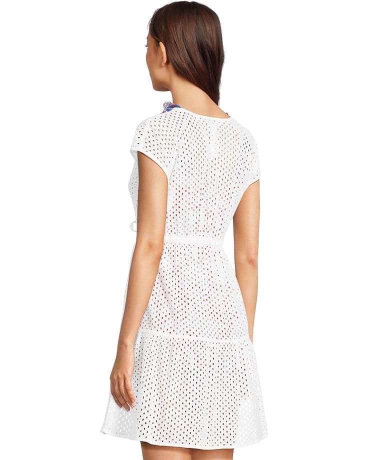 Women's Tommy Bahama Eyelet Cove Vneck Short Dress Product Image