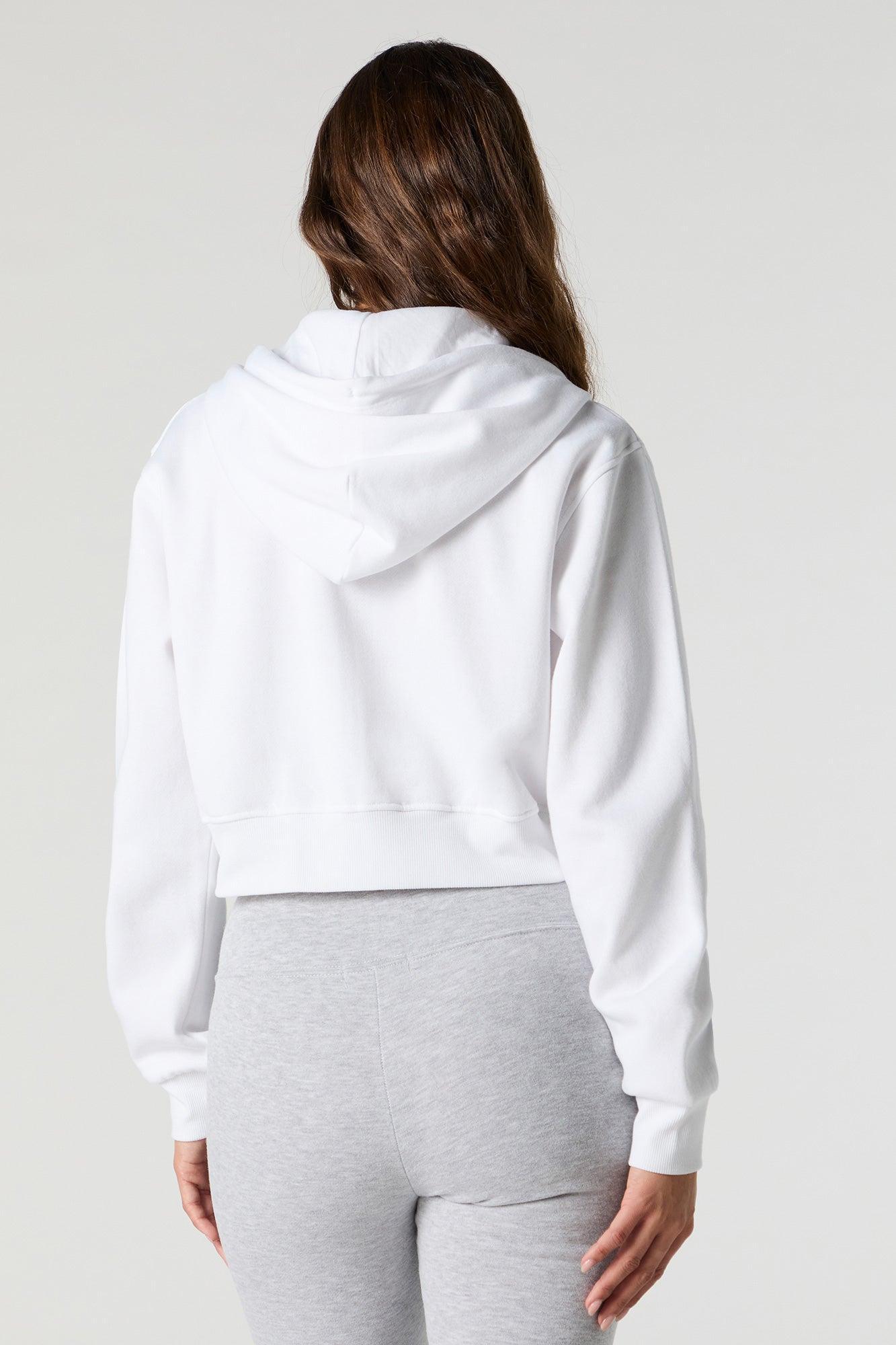 Destination Embroidered Zip-Up Cropped Hoodie Female Product Image