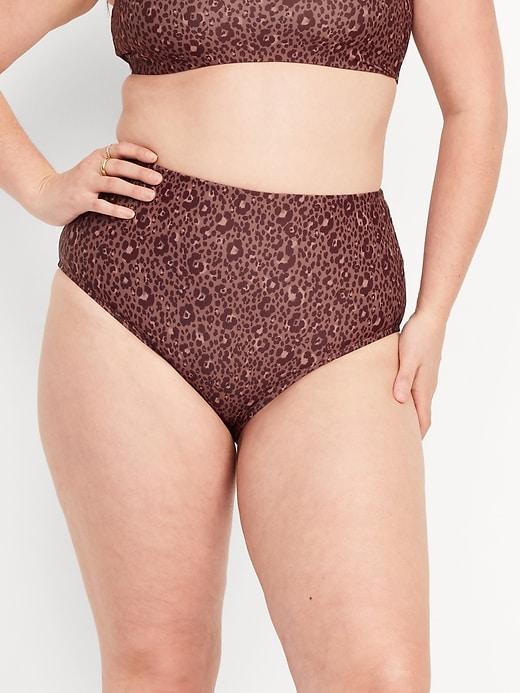High-Waisted French-Cut Bikini Swim Bottoms Product Image