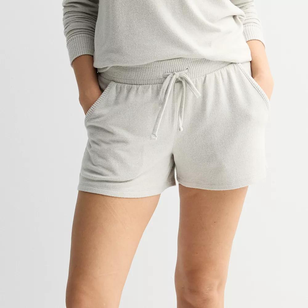 Women's Sonoma Goods For Life® Knit Pajama Shorts, Size: XL, Silver Ash Product Image