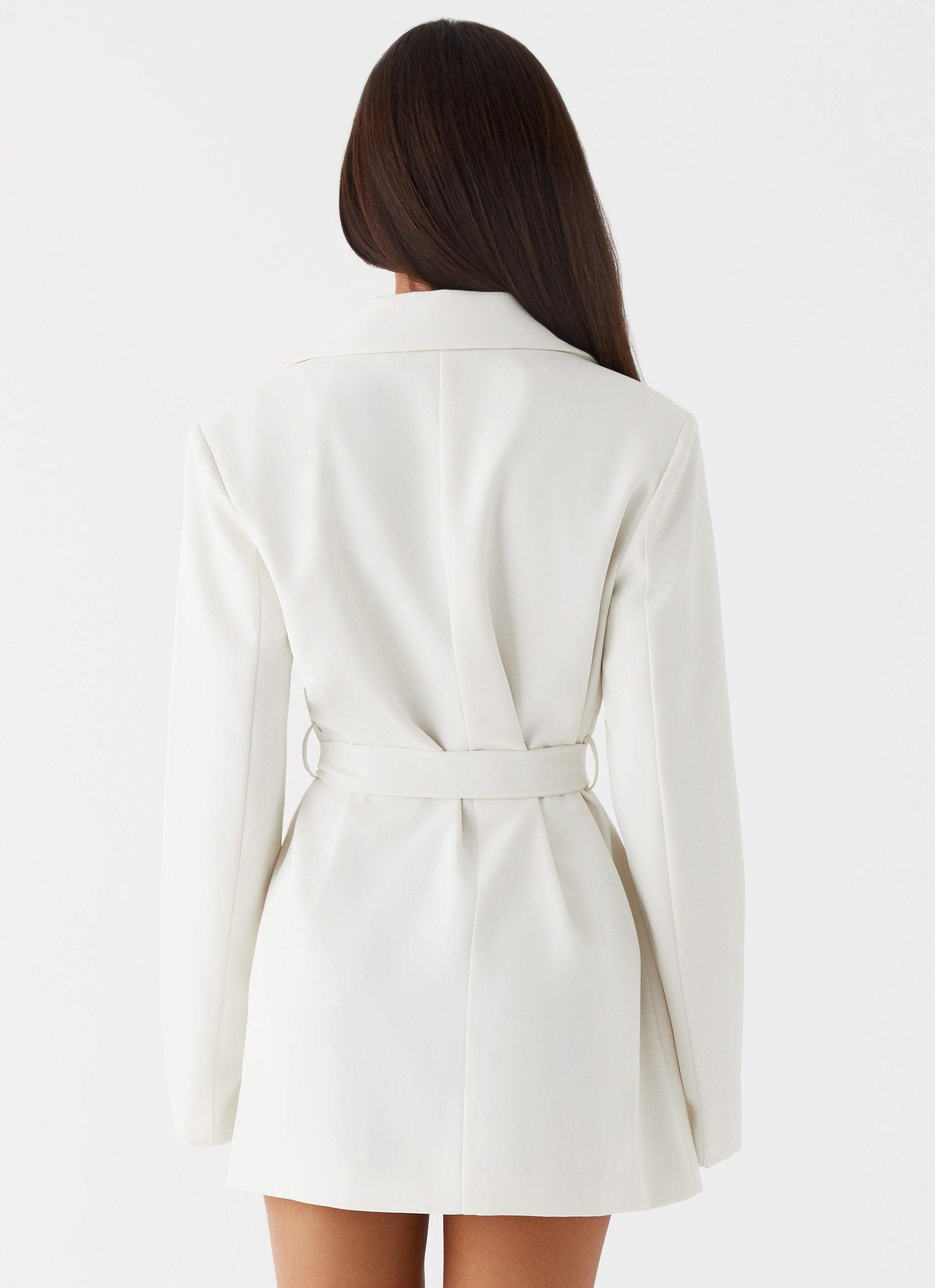 Safia Blazer Mini Dress - White Product Image