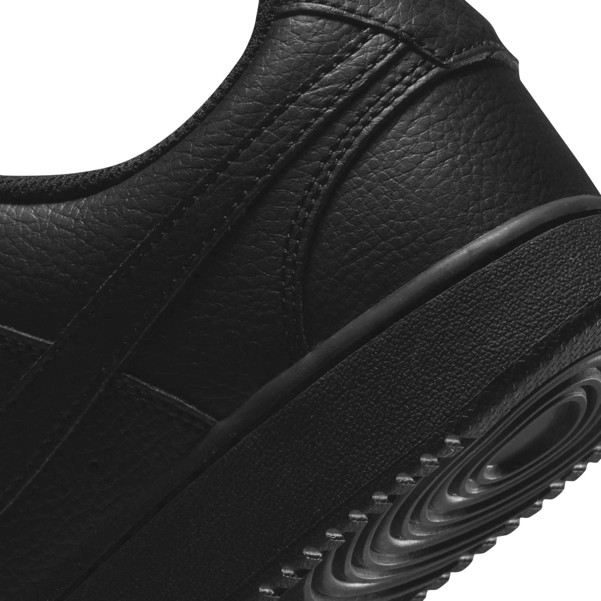 Nike Men's Court Vision Low Next Nature Casual Shoes in Black/Black Size 11.5 Leather Product Image