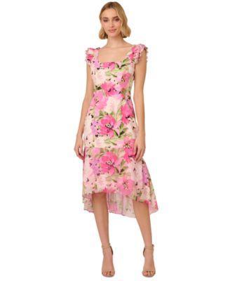 Adrianna Papell Printed Midi Dress Multi) Women's Dress Product Image