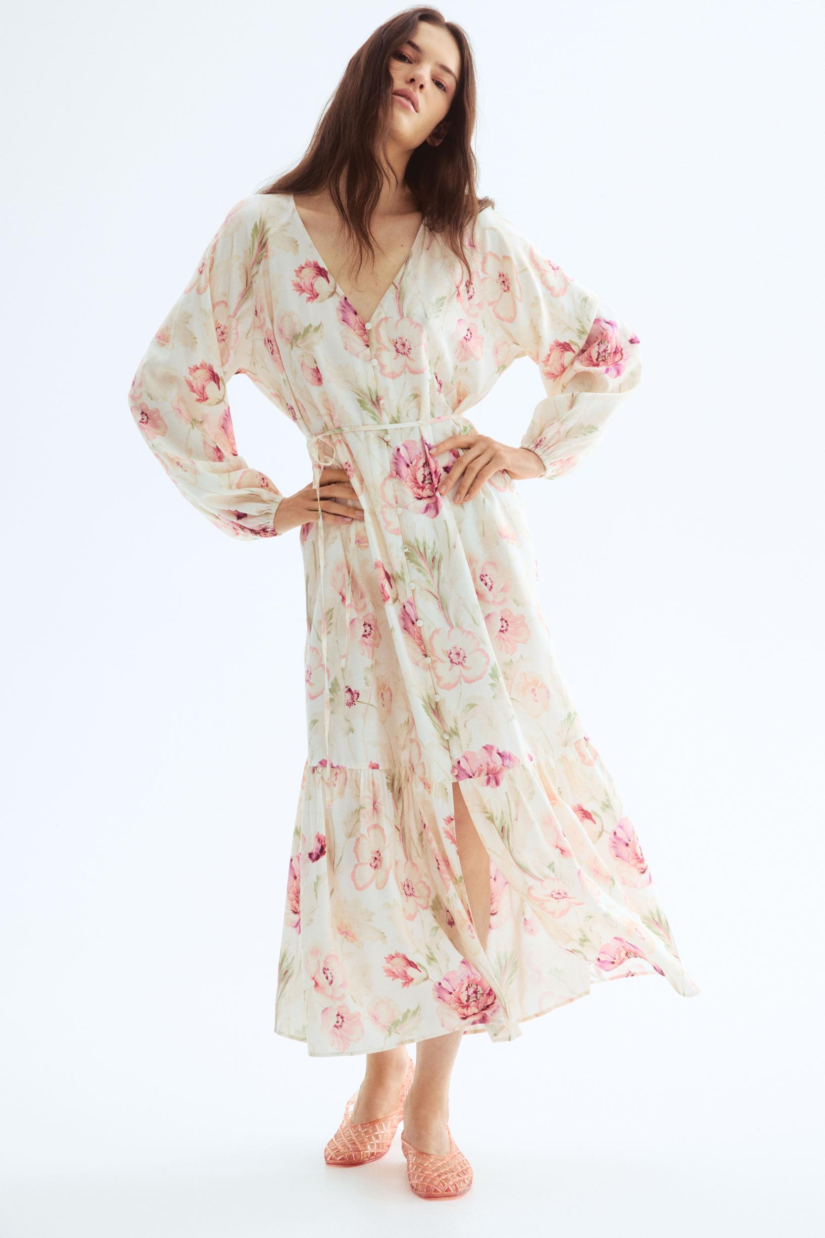 Tie-belt Crêpe Dress Product Image