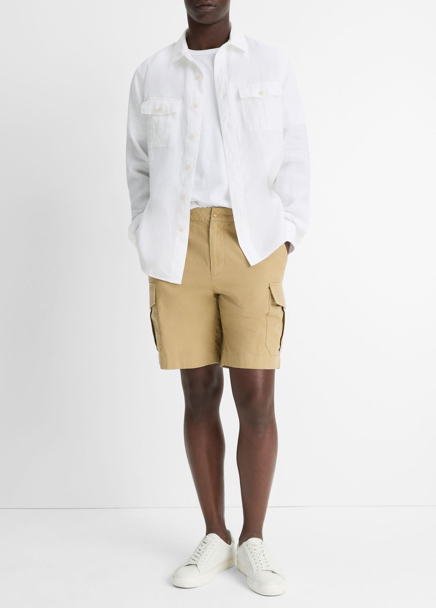 Cotton-Linen Cargo Short Product Image