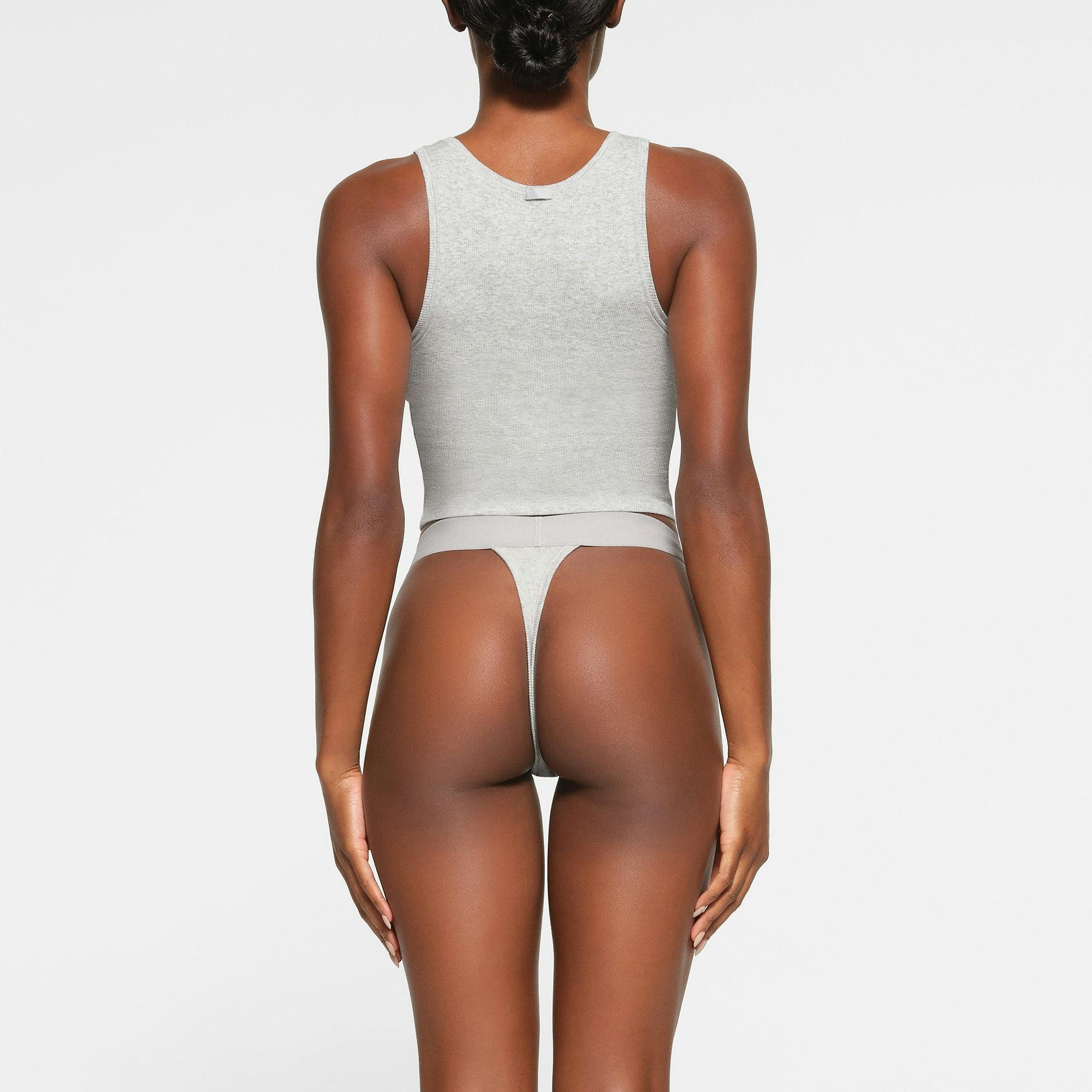 COTTON RIB TANK | LIGHT HEATHER GREY Product Image