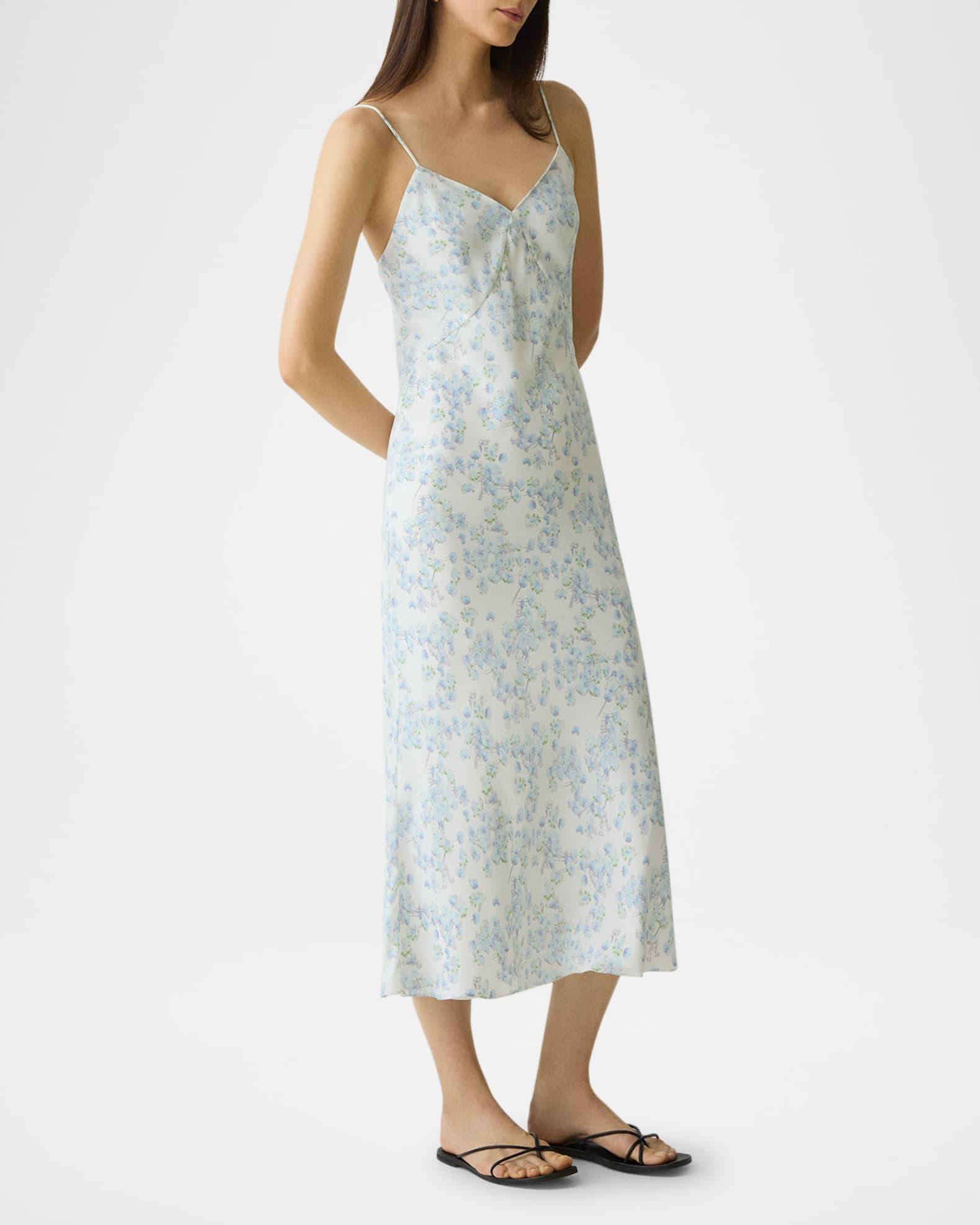 Seamed Floral Slip Dress Product Image