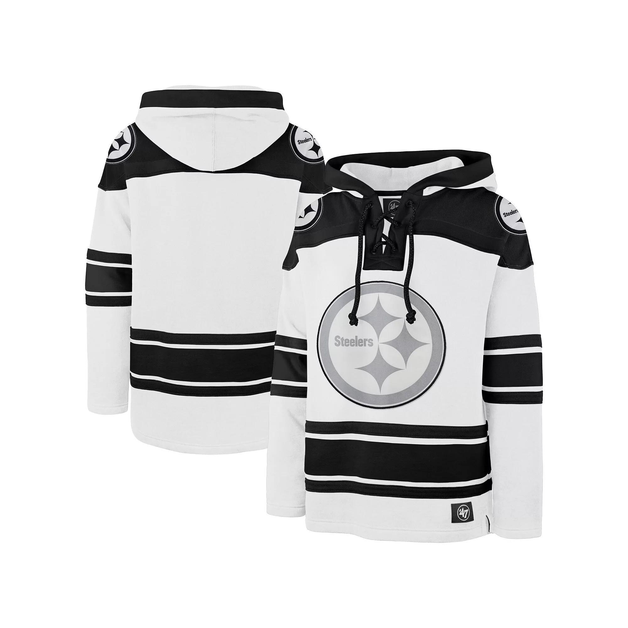 Mens 47 Pittsburgh Steelers After Image Superior Lacer Pullover Hoodie Product Image
